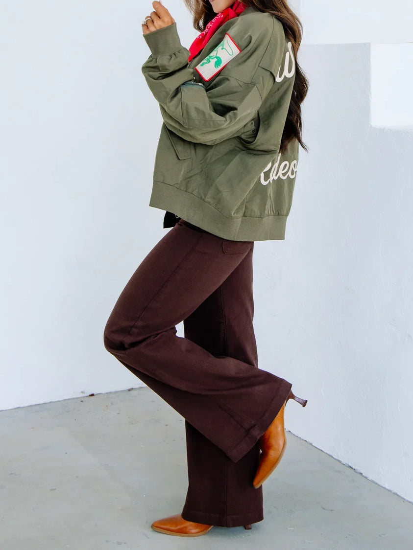 Army Green Long Sleeve Jacket