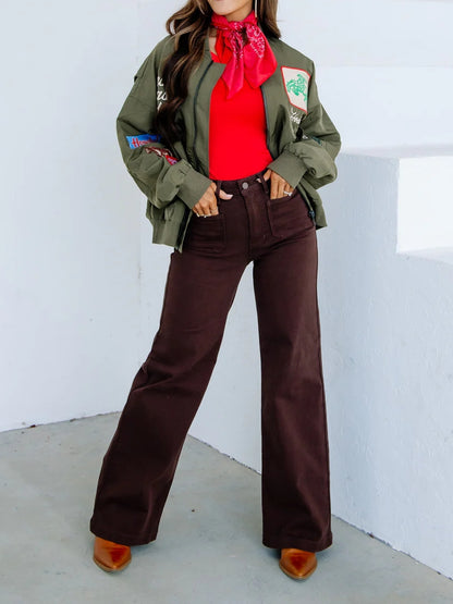 Army Green Long Sleeve Jacket