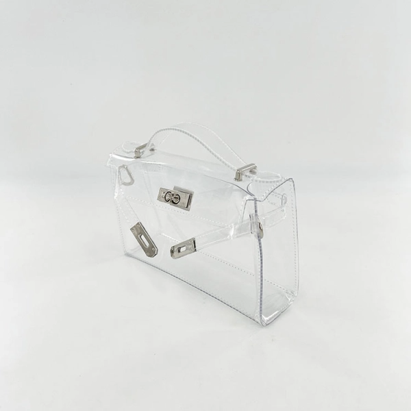 Gold Clear Jelly Satchel Bag