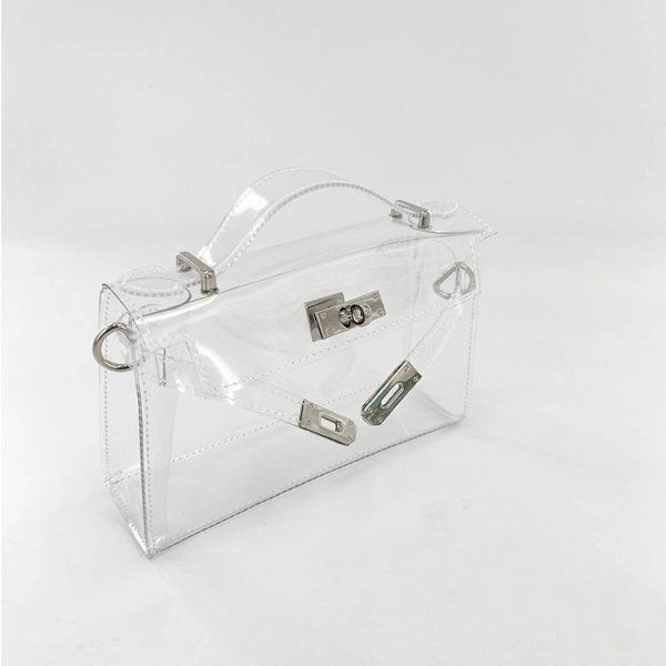 Gold Clear Jelly Satchel Bag