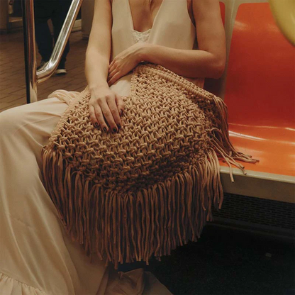 Knitted Woven Tasser Bag