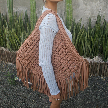 Knitted Woven Tasser Bag