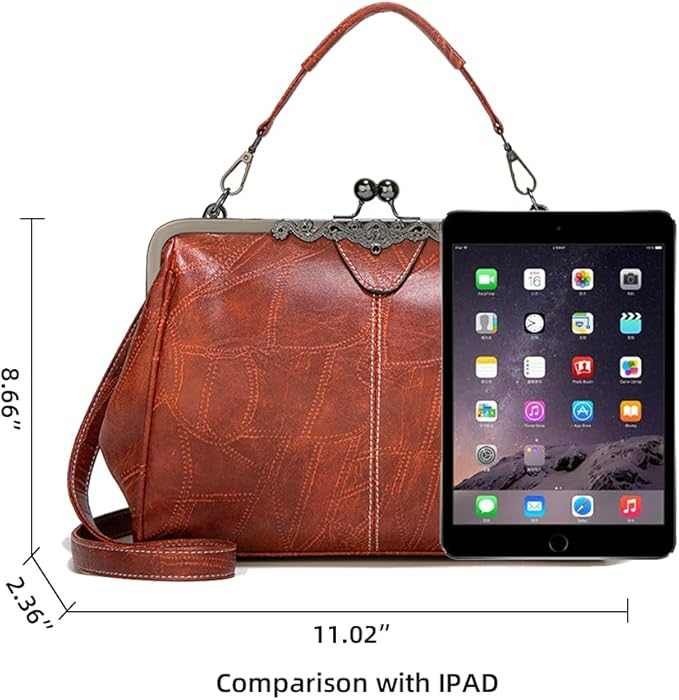 Women's Vintage Metal Lock Bag