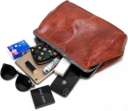 Women's Vintage Metal Lock Bag