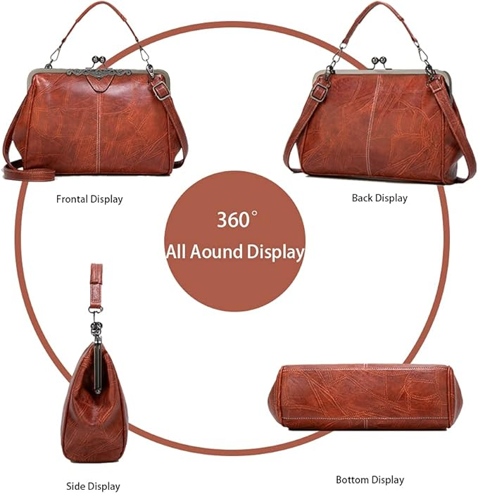 Women's Vintage Metal Lock Bag