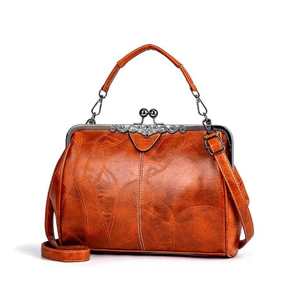 Women's Vintage Metal Lock Bag