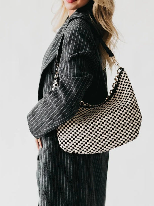 Woven Mesh Shoulder Bag