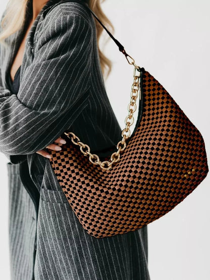 Woven Mesh Shoulder Bag