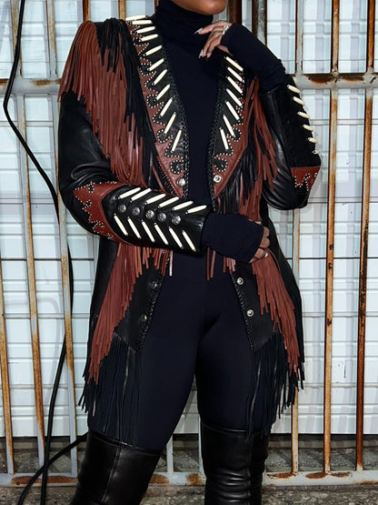Leather Fringe Jacket