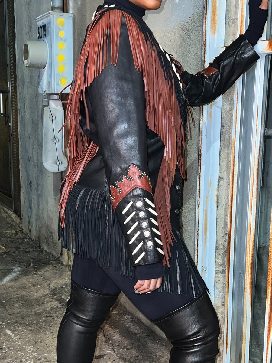 Leather Fringe Jacket