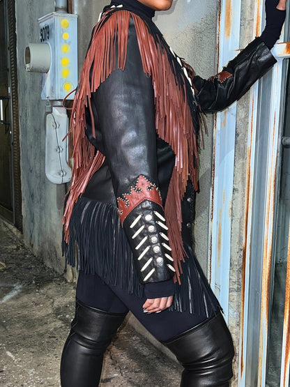 Leather Fringe Jacket