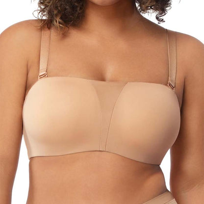 Plus Size Full Coverage Bandeau Fiery Bra Anti-Slip Underwire Support for Large Breast