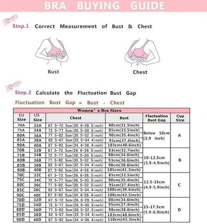 Women's Deep U Multi-Way Push Up Convertible Low Cut Plunge Bra