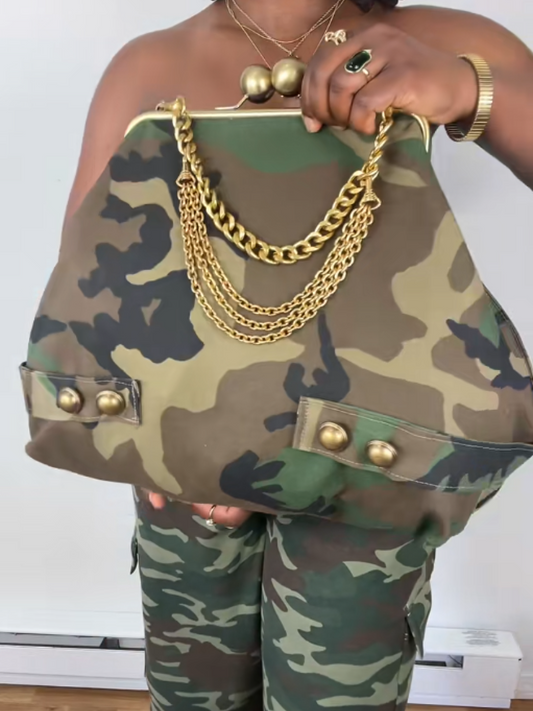 Military Green Camouflage Pattern Bags