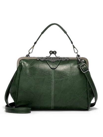 Women's Vintage Metal Lock Bag