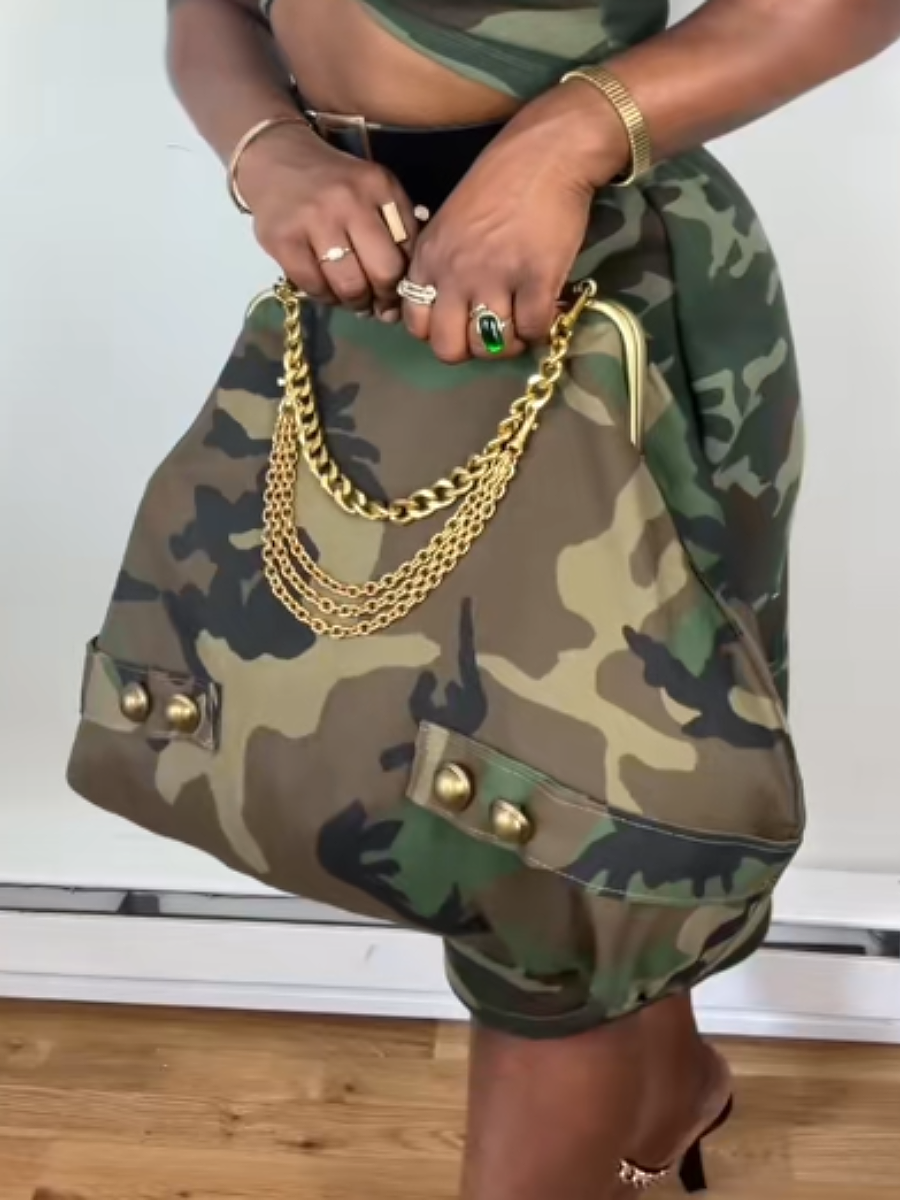 Military Green Camouflage Pattern Bags