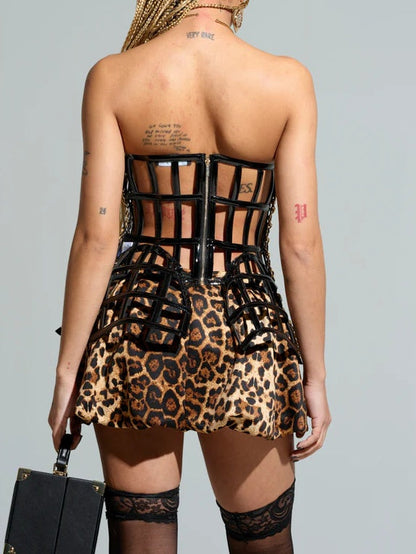 Chain Detail Bustier Top