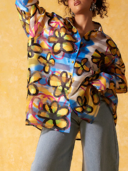 Organza Print Shirt